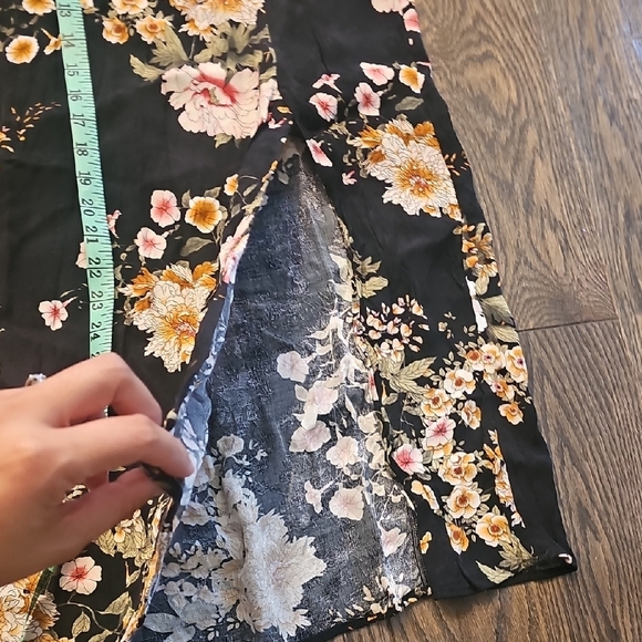 Anthropologie Maeve Black Floral Skirt - Picture 7 of 9